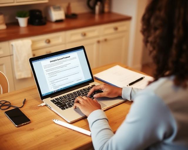 Person checking free government phone eligibility online using the National Verifier system